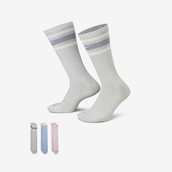 NIKE 長襪 EVERYDAY PLUS 馬卡龍色 中高筒 三色一組 三雙一組 襪子 DX7665-902