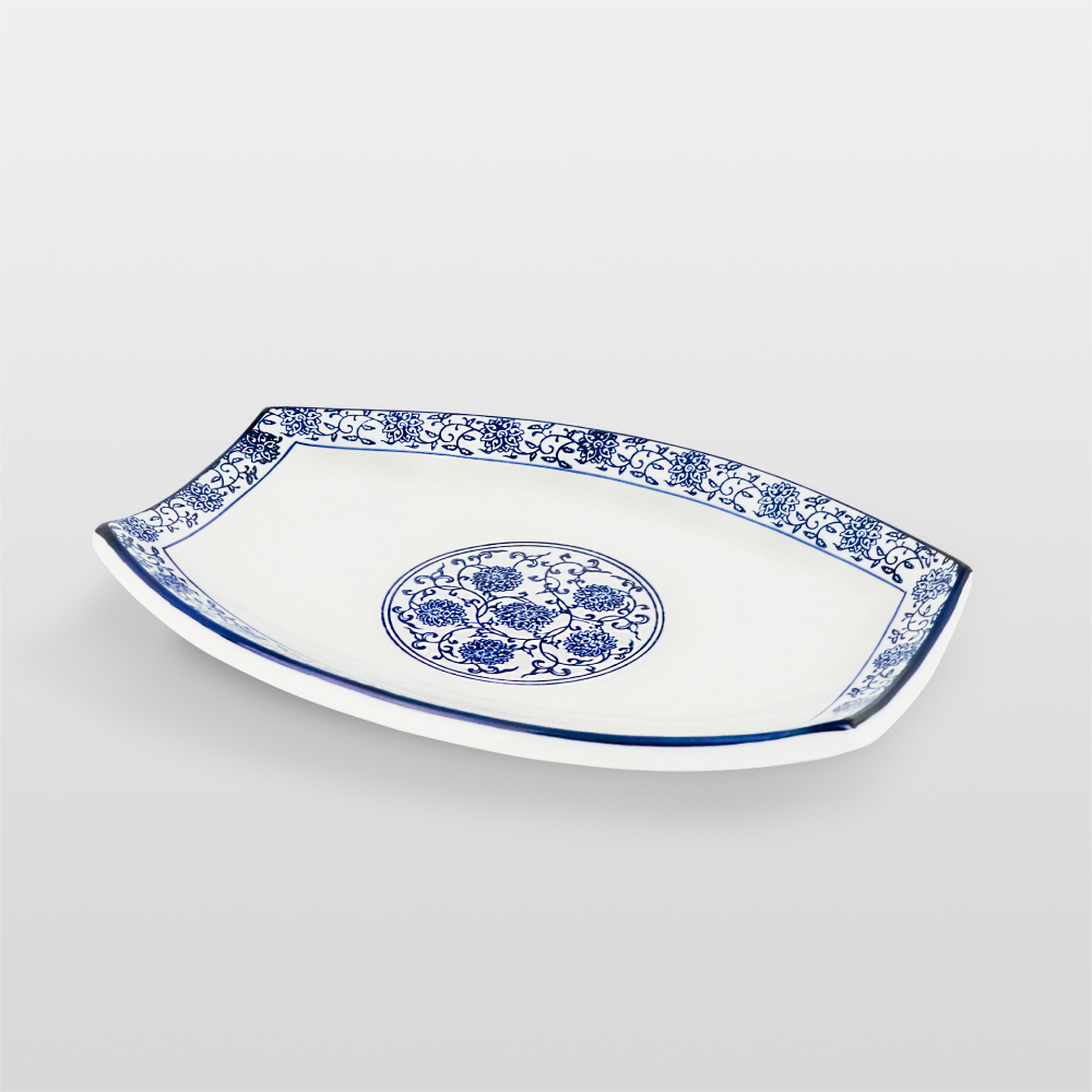 青花瓷 淺 腰鼓盤 27/32cm AS03-26-46【陶杯杯瓷器】