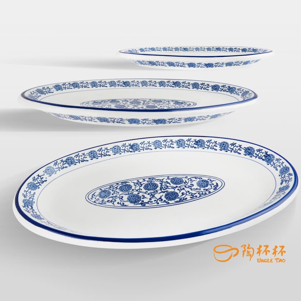 青花瓷 厚款 魚盤 25/31/35cm AS03-26-52【陶杯杯瓷器】