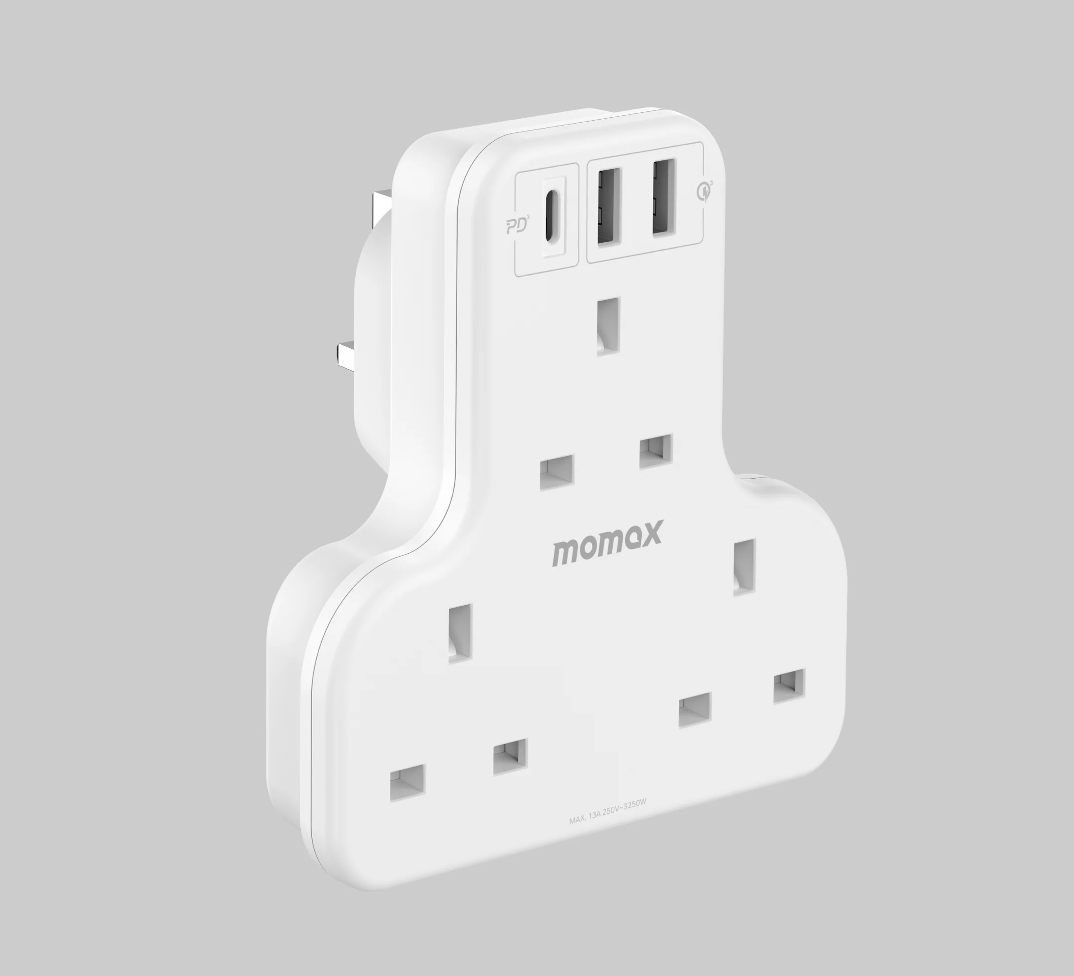 Momax - One Plug PD20W 2A1C 3位 T型插座 US6