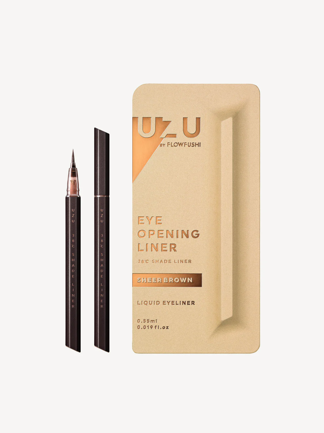 [限定] UZU Eye Opening Liner 38C Shade Liner Sheer Brown 眼線筆 溫柔茶啡色