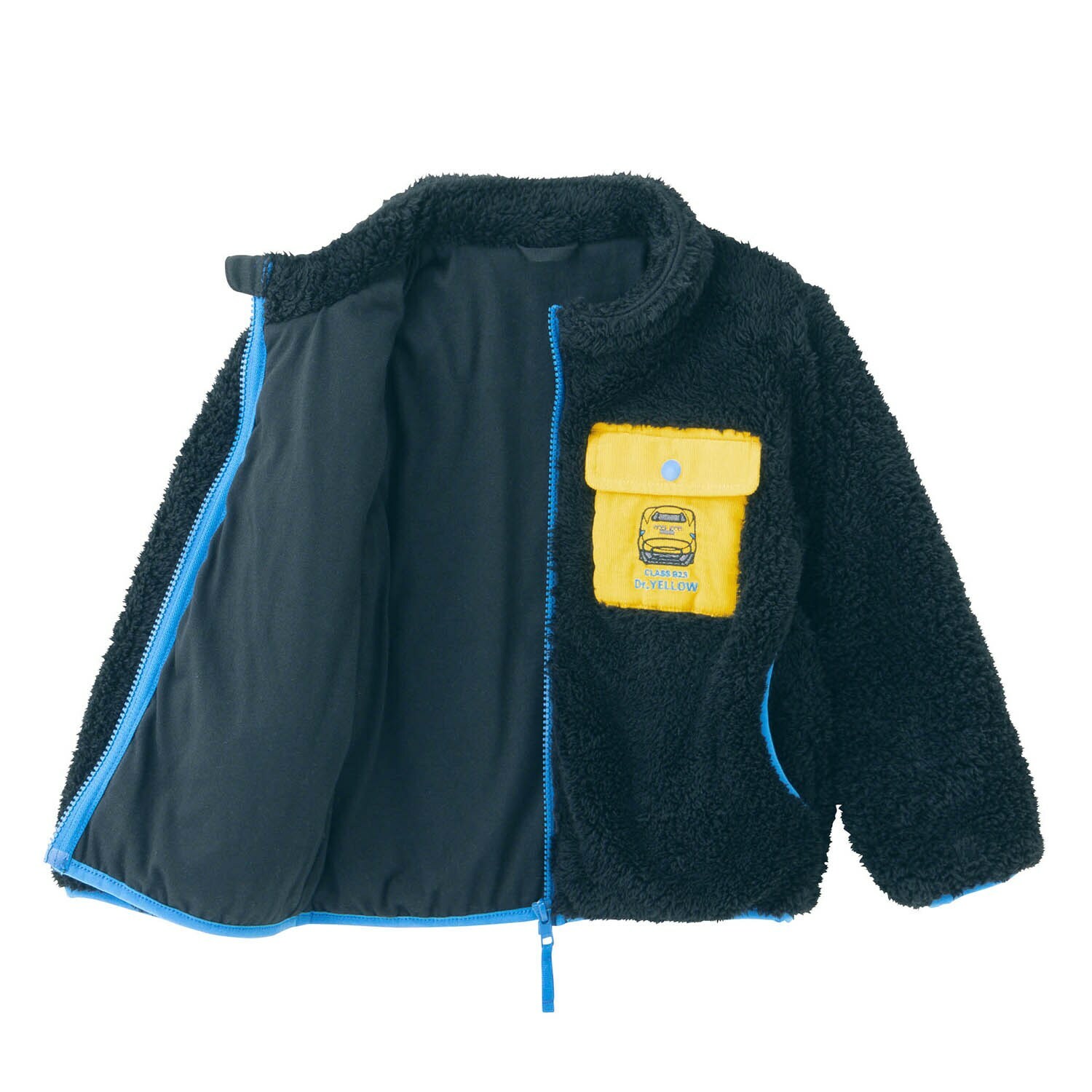 千趣會新幹線 Dr Yellow 黑色抓毛外套