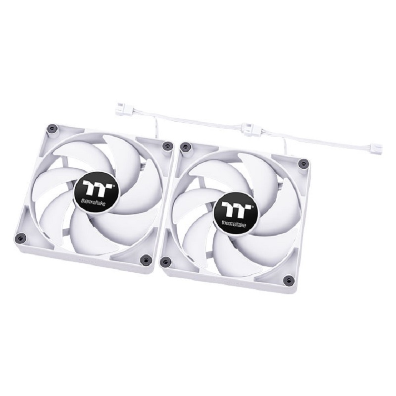 米特3C數位–Thermaltake 曜越 CT120 模組化線材設計 高性能高CP值風扇 黑色/白色 (二入)