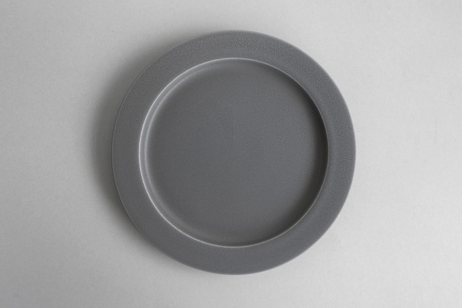 yumiko iihoshi porcelain - 一日盤 午後22cm/雨天灰