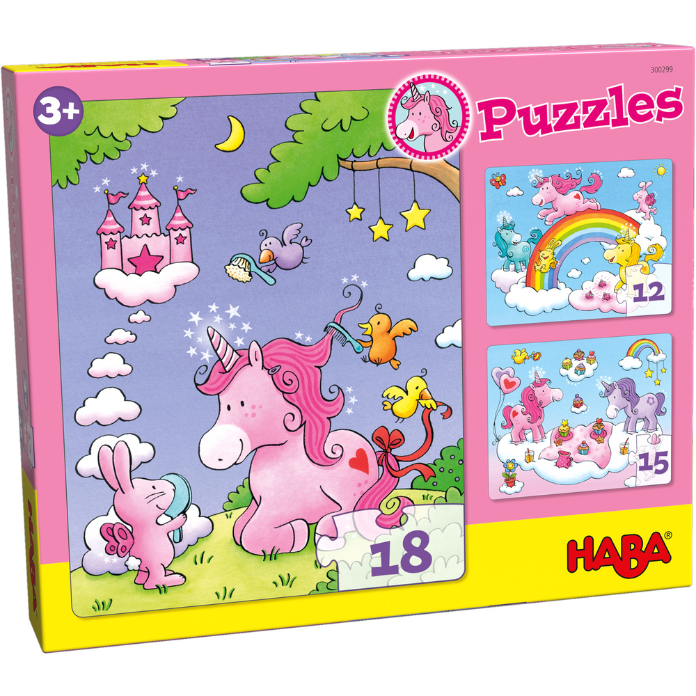 拼圖三合一：彩虹獨角馬（HABA 德國桌遊）