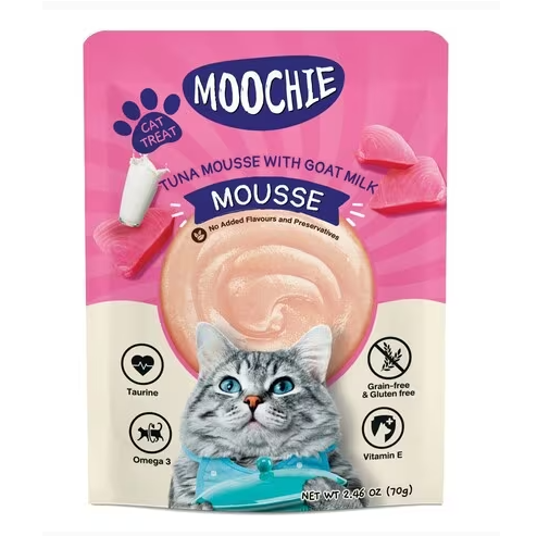 Moochie Tuna Mousse With Goat Milk Wet Cat Food (70gx12pcs)