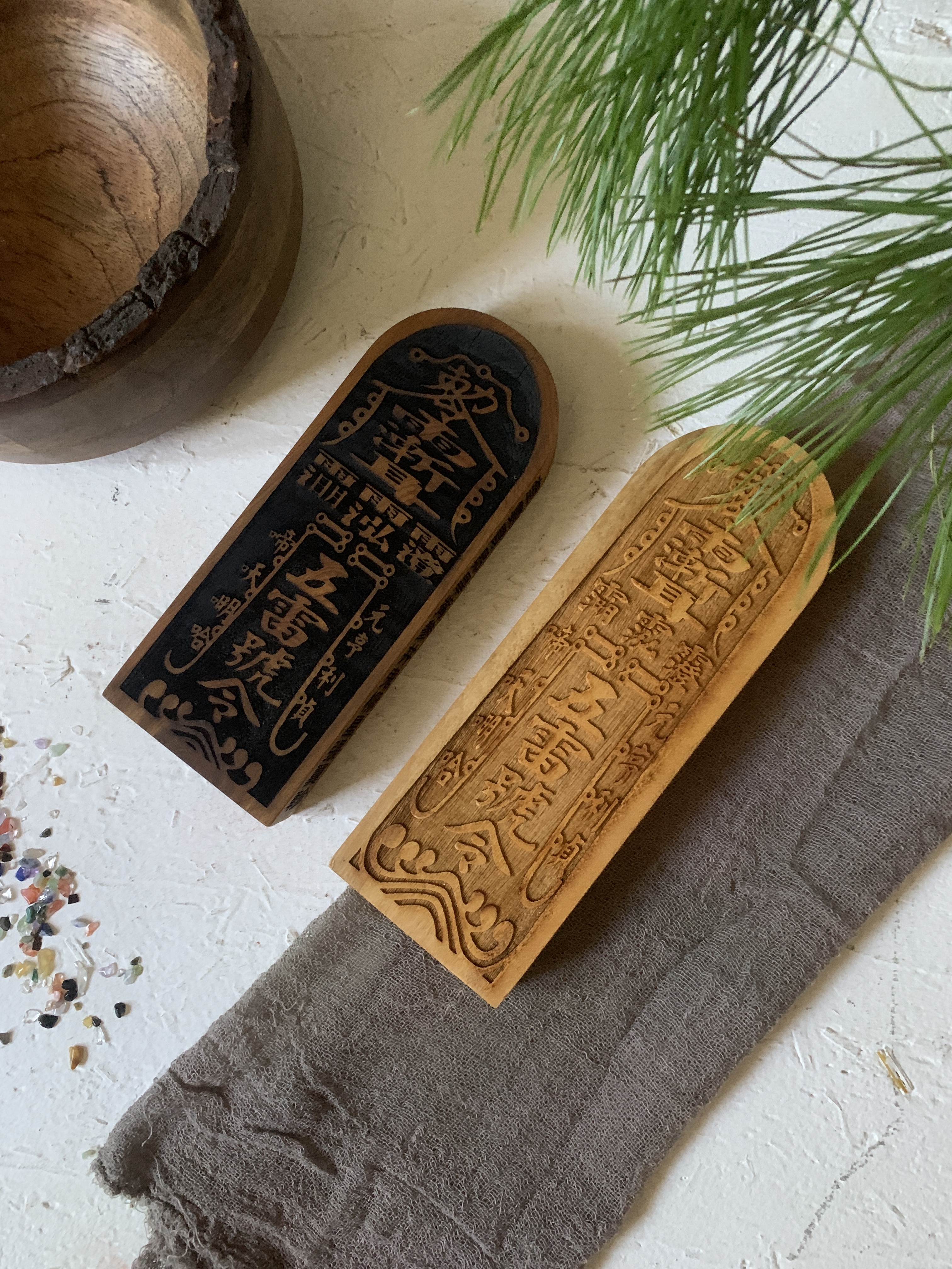 稀有難得避邪聖物  雷劈木五雷令鎮宅令牌－光之薩滿