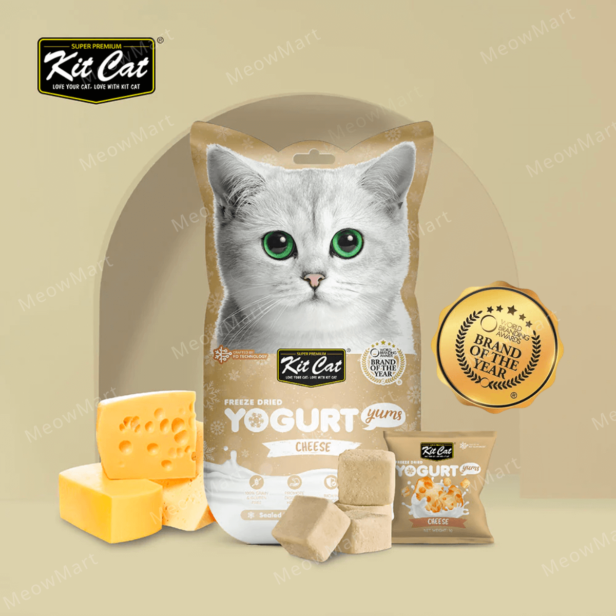 Kit Cat 益生菌天然凍乾乳酪脆脆 (芝士) 10入