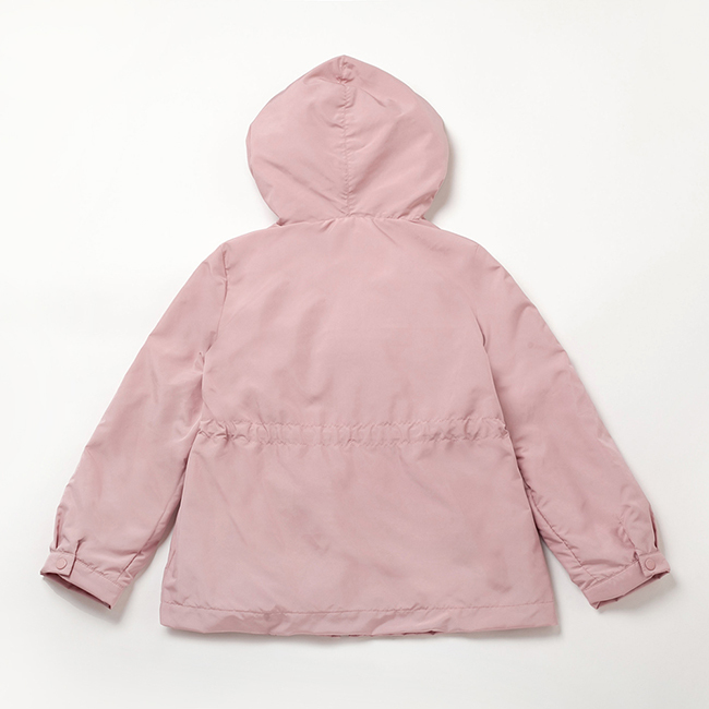 PIPPY優雅素色風衣連帽外套 粉
