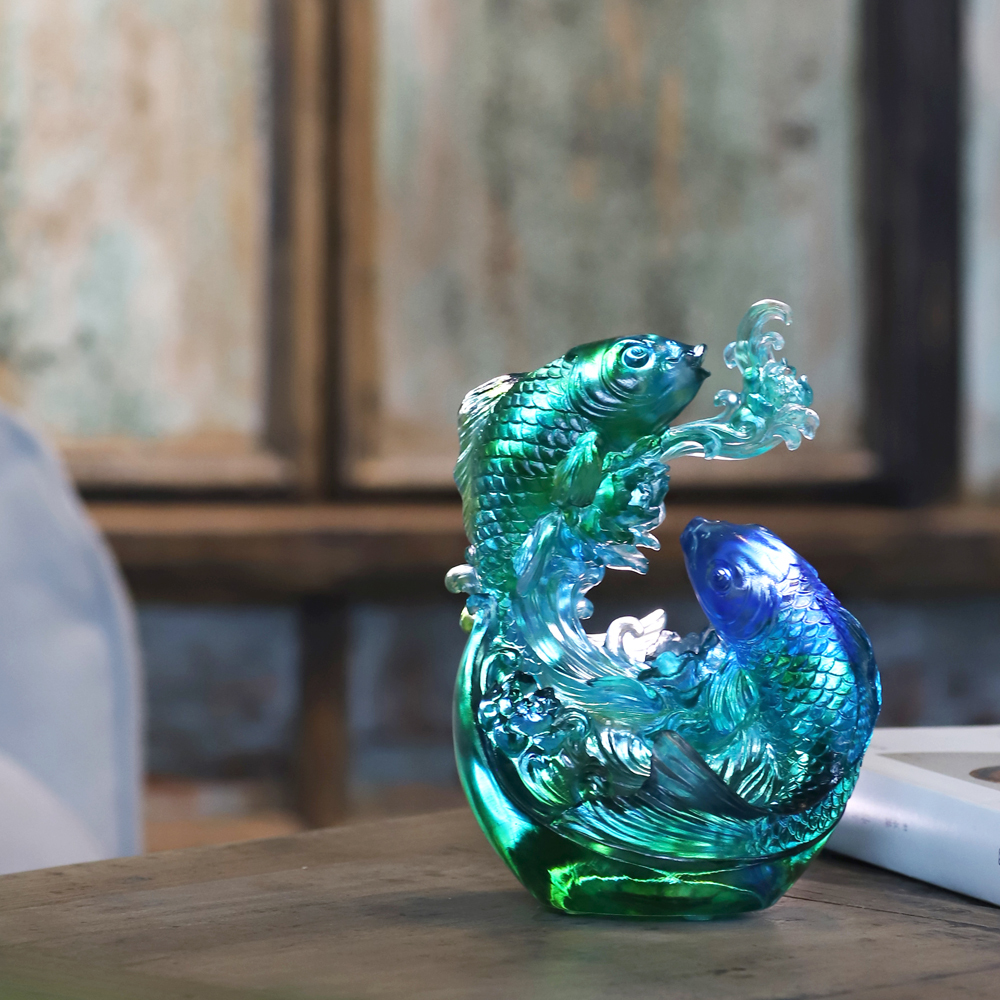 台湾 琉璃工房 ガラス置物 金魚 【LIULI 2016 520/2200】美品 台湾 琉璃工房 ガラス置物 金魚 【LIULI 2016 520/2200】美品