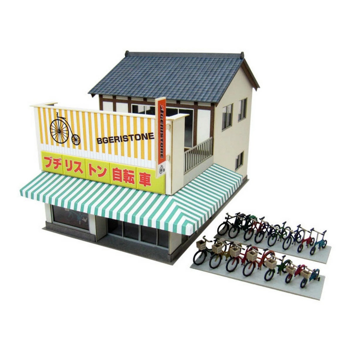 日本sankei 微縮藝術精品_【MK05-54】街角のお店-11