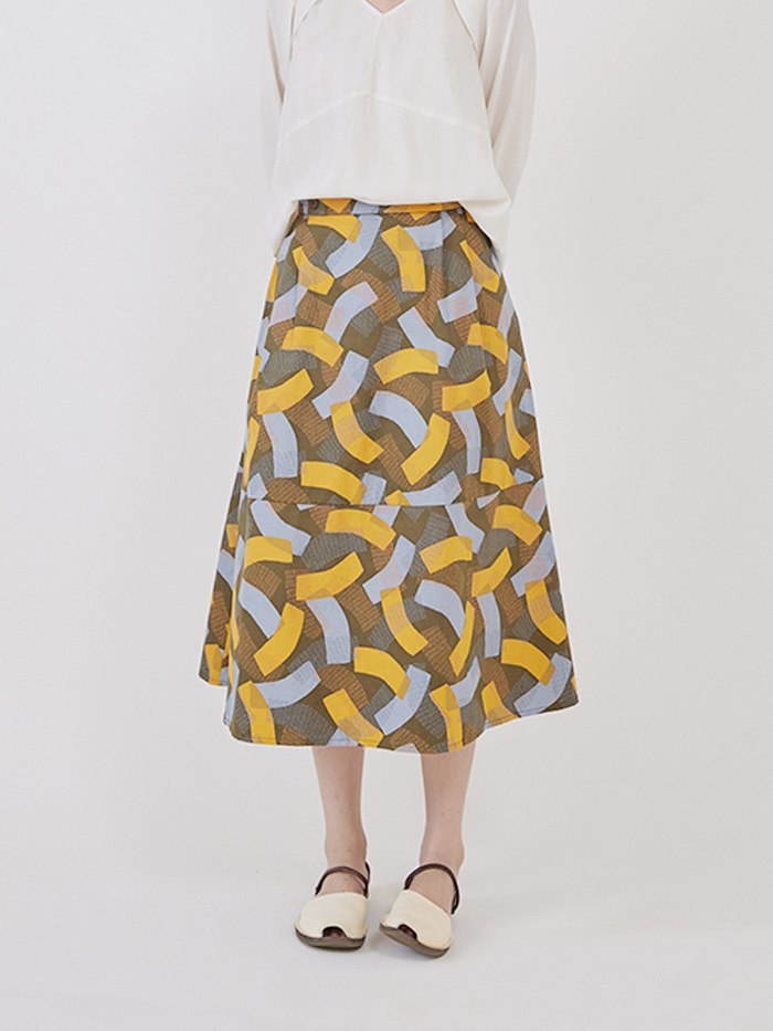 來一盤拼接折裙-青瓜