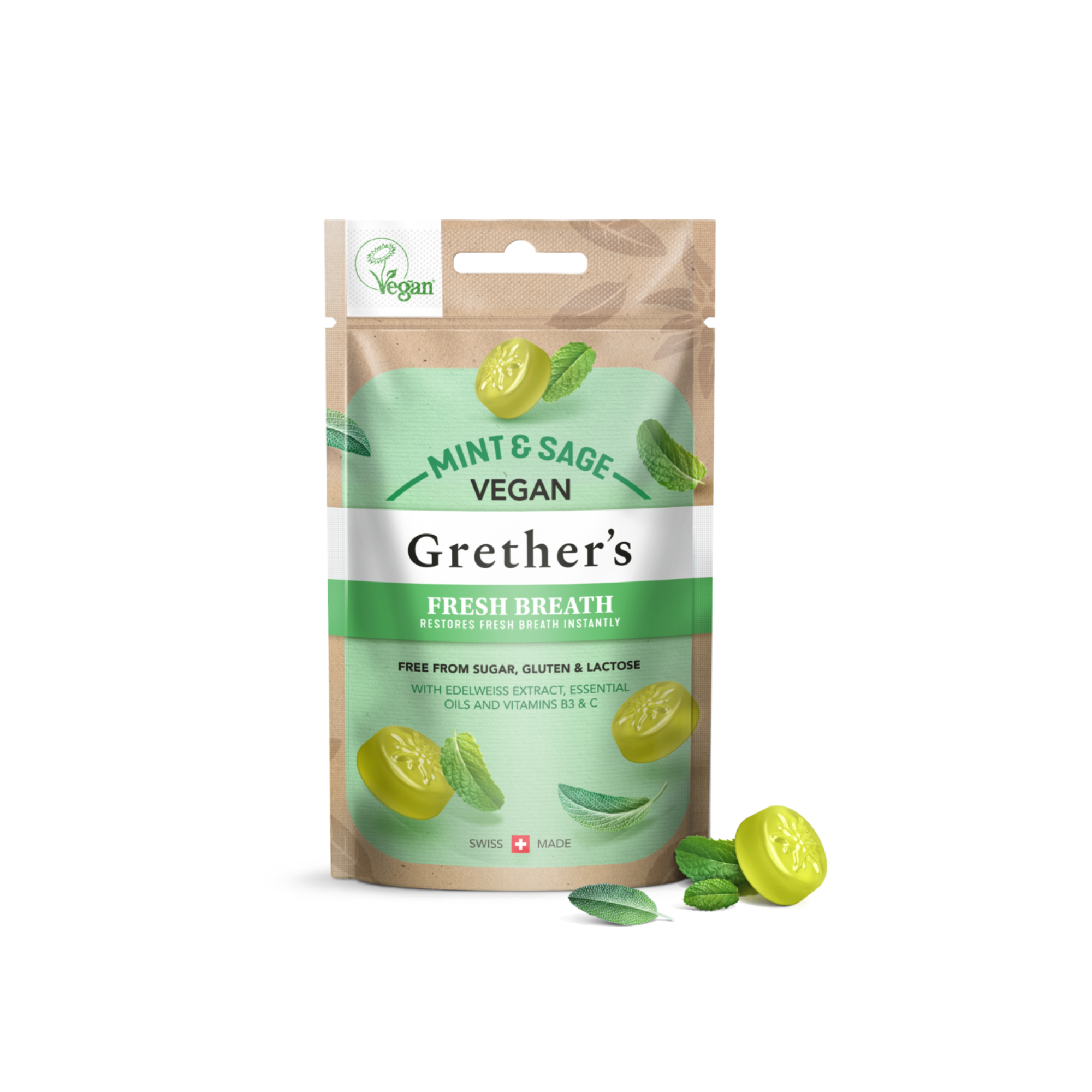 Swissherbs Gretherspastilles【100vegan】for Vegetarian 5038