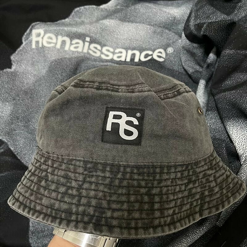 Renaissance  水洗做舊深灰Logo 漁夫帽