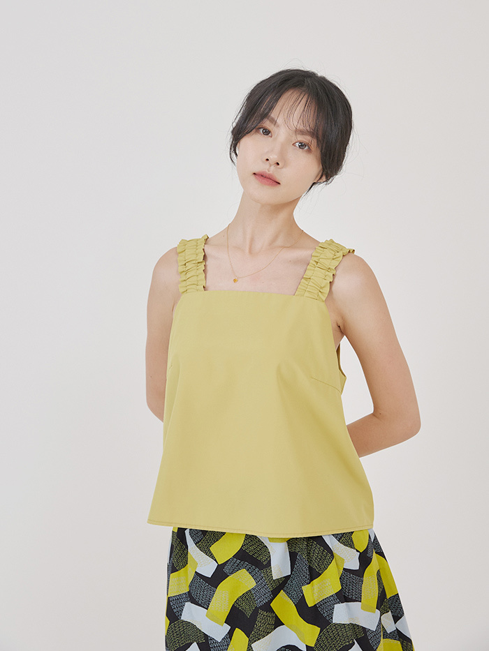 捲海帶造型背心-嗆芥末