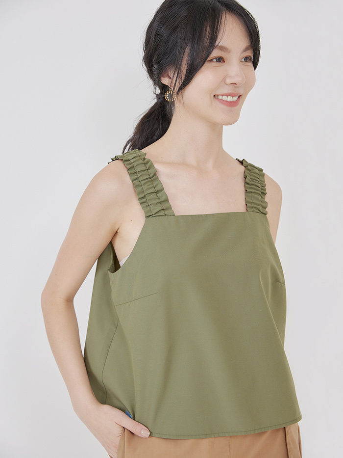 捲海帶造型背心-石藻