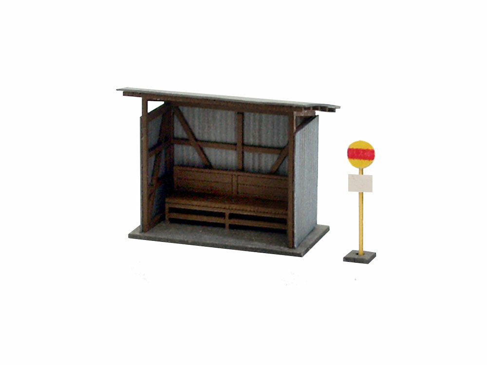 日本sankei 微縮藝術精品_【MP04-25】バス停A