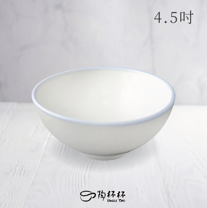 淺藍邊 飯碗 11.5cm 碗粿碗 AS03-04-09【陶杯杯瓷器】