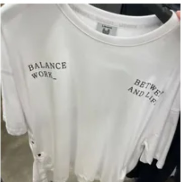 [S] LIFEWORK OVERSIZED SHORT SLEEVE T-SHIRT,WHITE, LW232TS847-1-00 (SLW339)