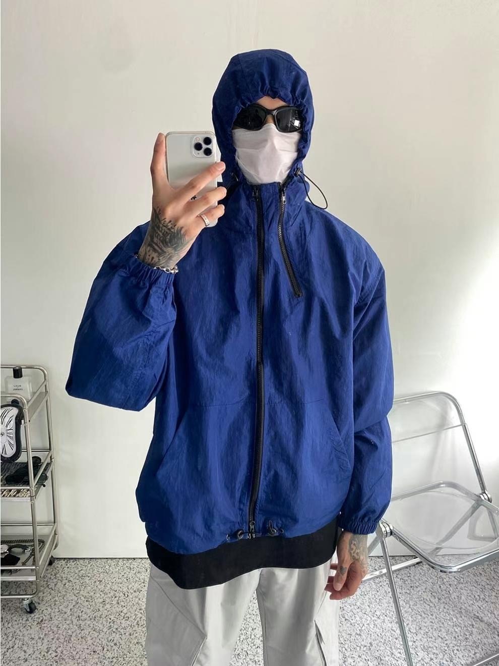 🇰🇷韓國 斜拉鍊 機能 縮口 尼龍外套