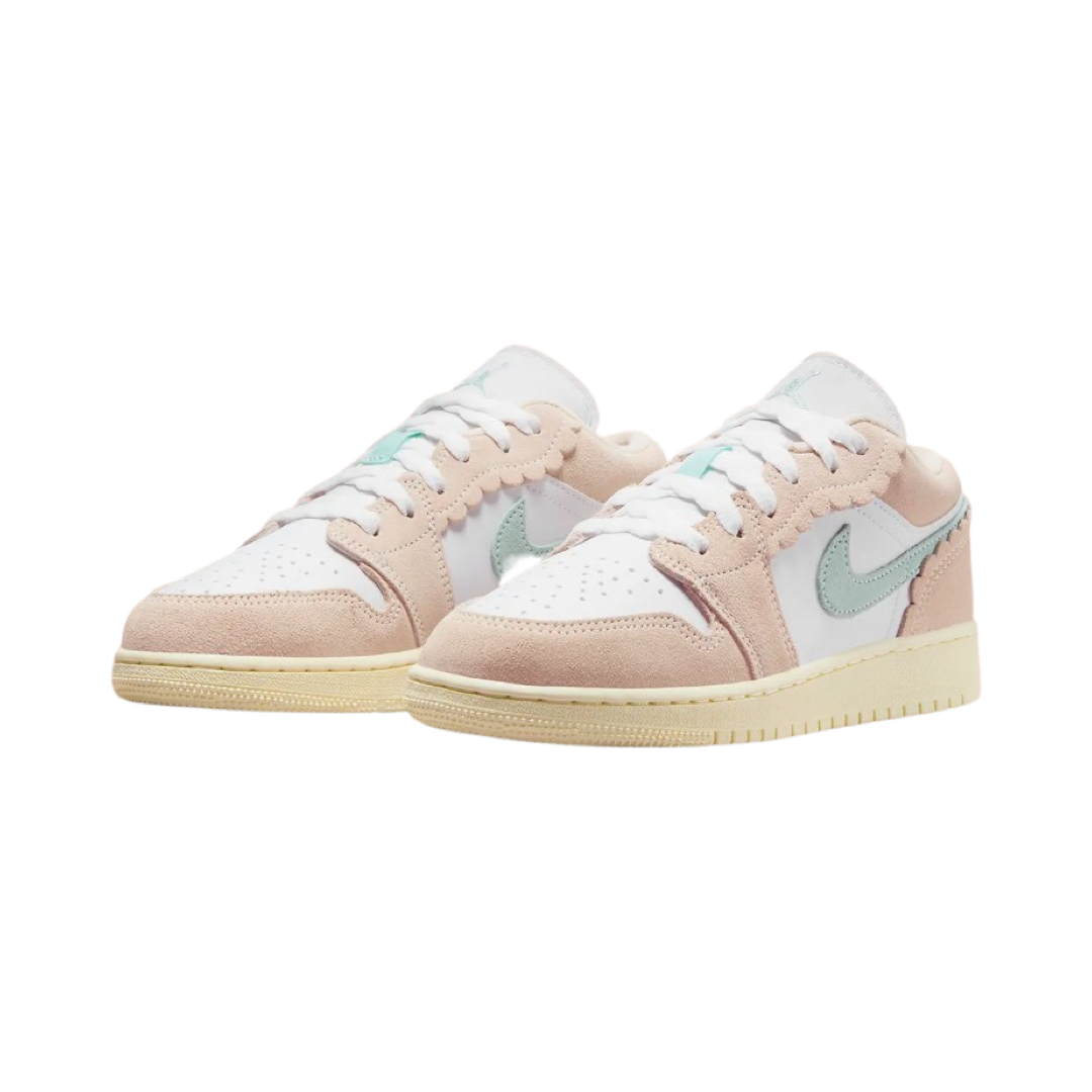 [In-Stock] Air Jordan 1 Low Crimp Suede Pink (GS) DZ5356-800