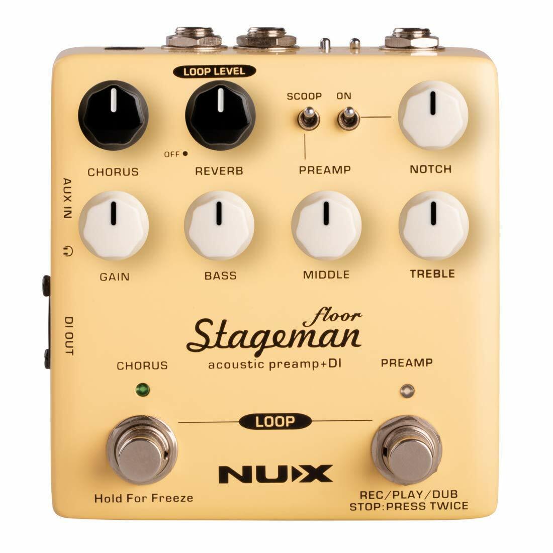 NUX Stageman Floor 木吉他 前級 效果器 內建 DI/Loop 公司貨【宛伶樂器】