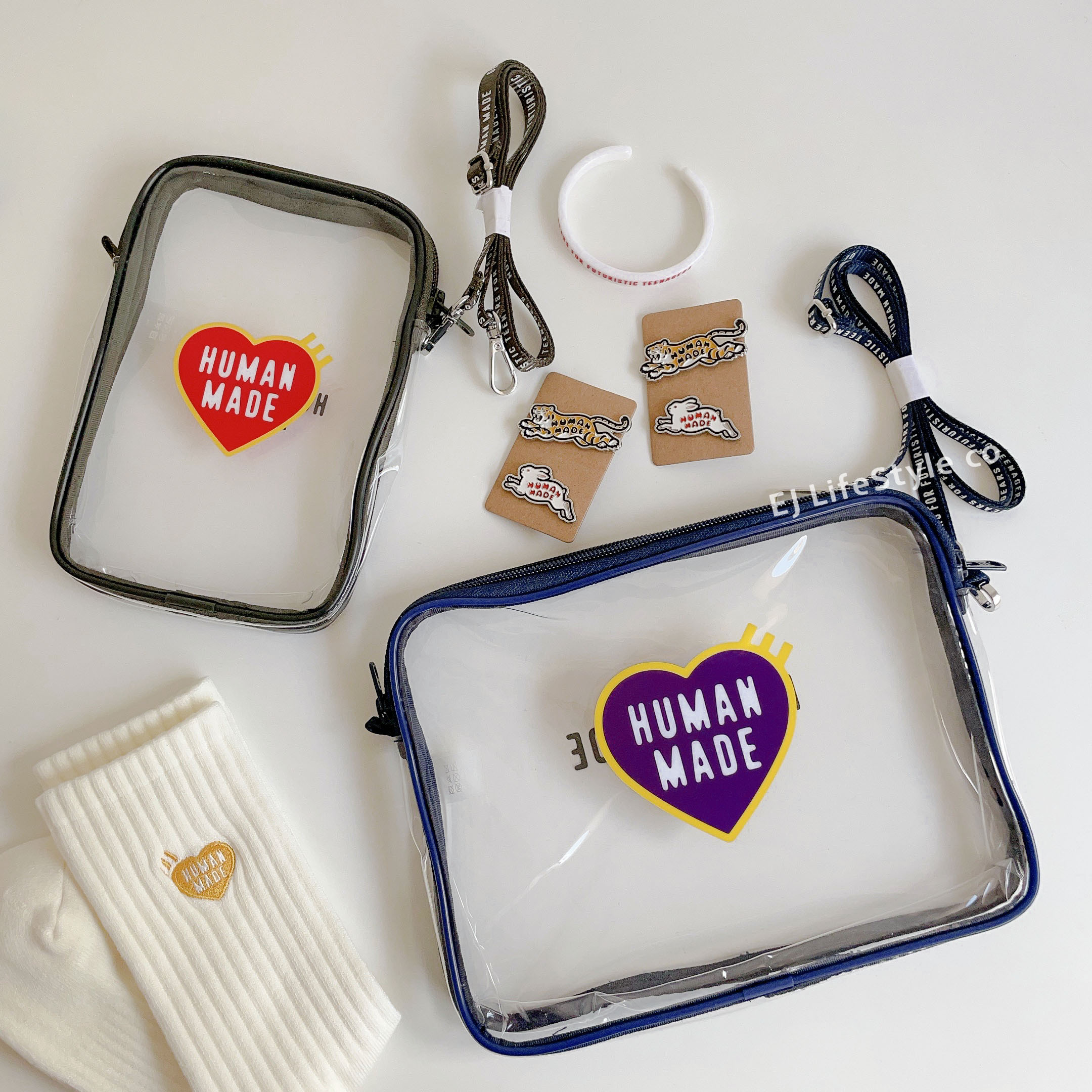 日本限定🇯🇵 HUMAN MADE 透明包 手環 胸針 / 現貨