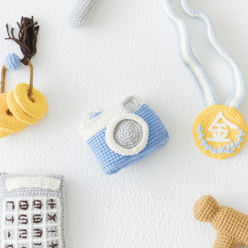 【租借】針織手作抓周20件組-三色可選 | 抓周道具