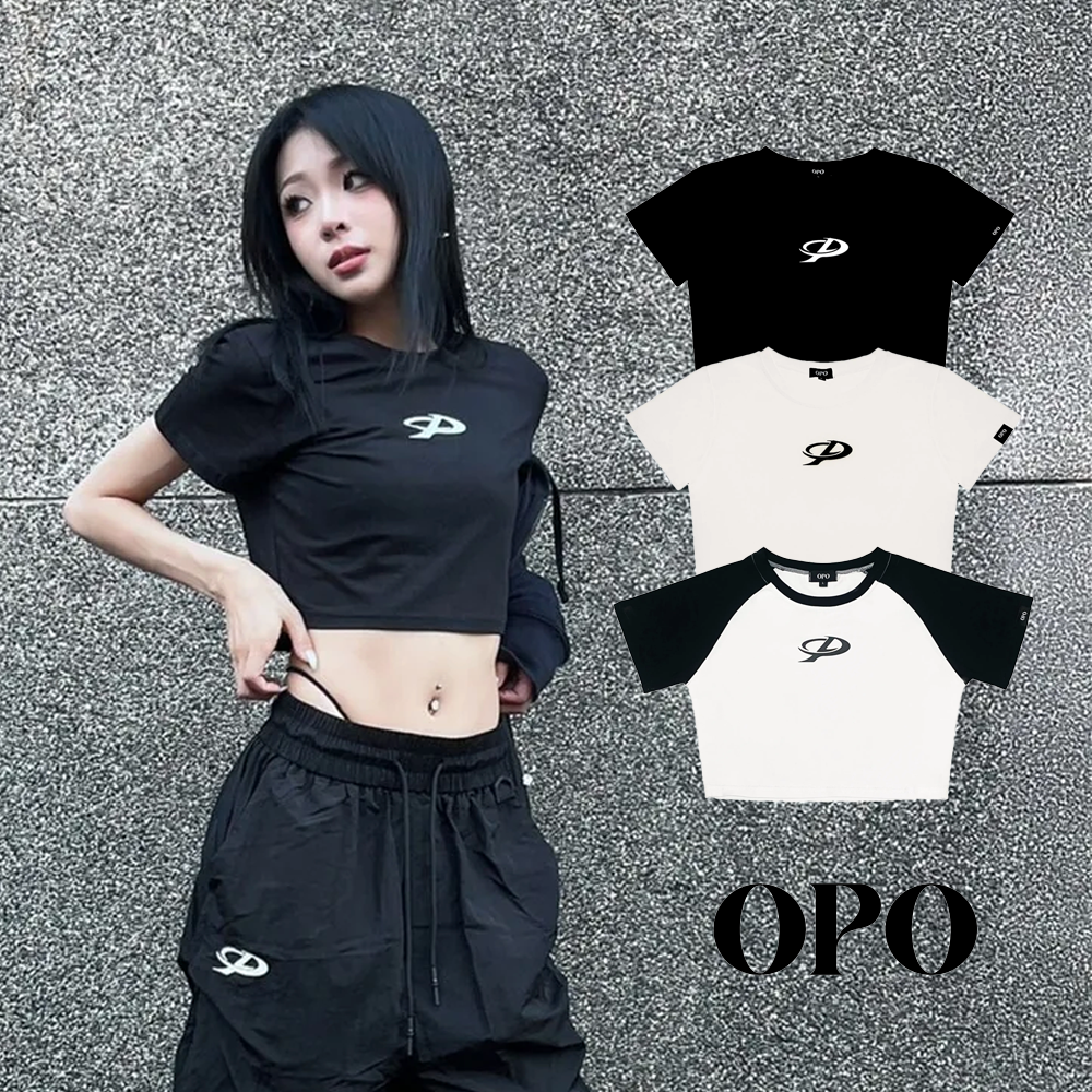 OPO新銳設計師品牌 LOGO 涼感 女用短版 TEE 短袖