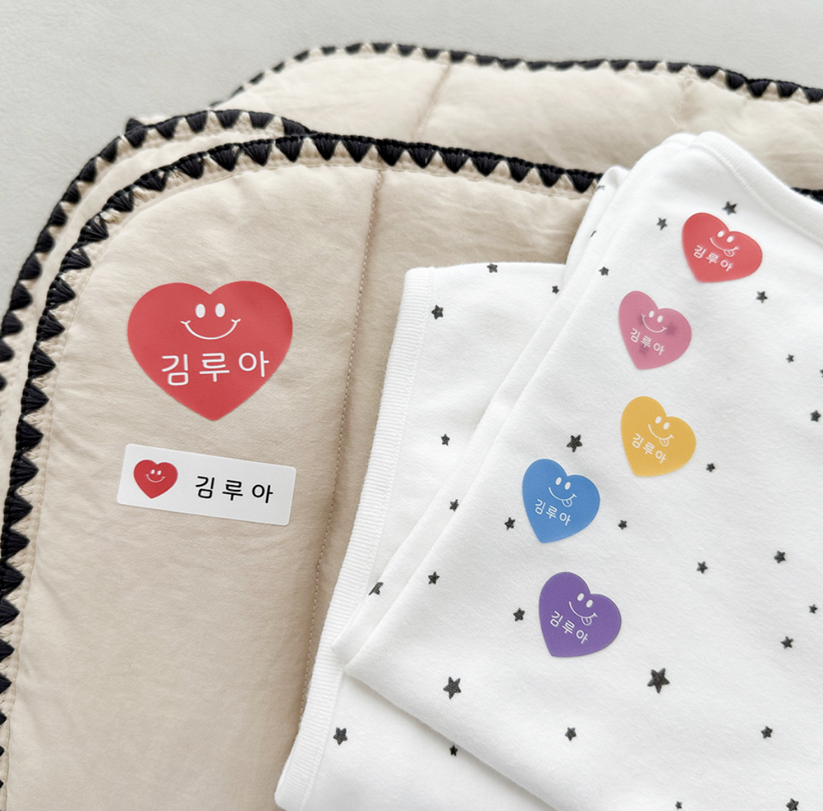 韓國定制 簡單款 防水衣物姓名貼紙 Cloth Name Stickers (衣物用)