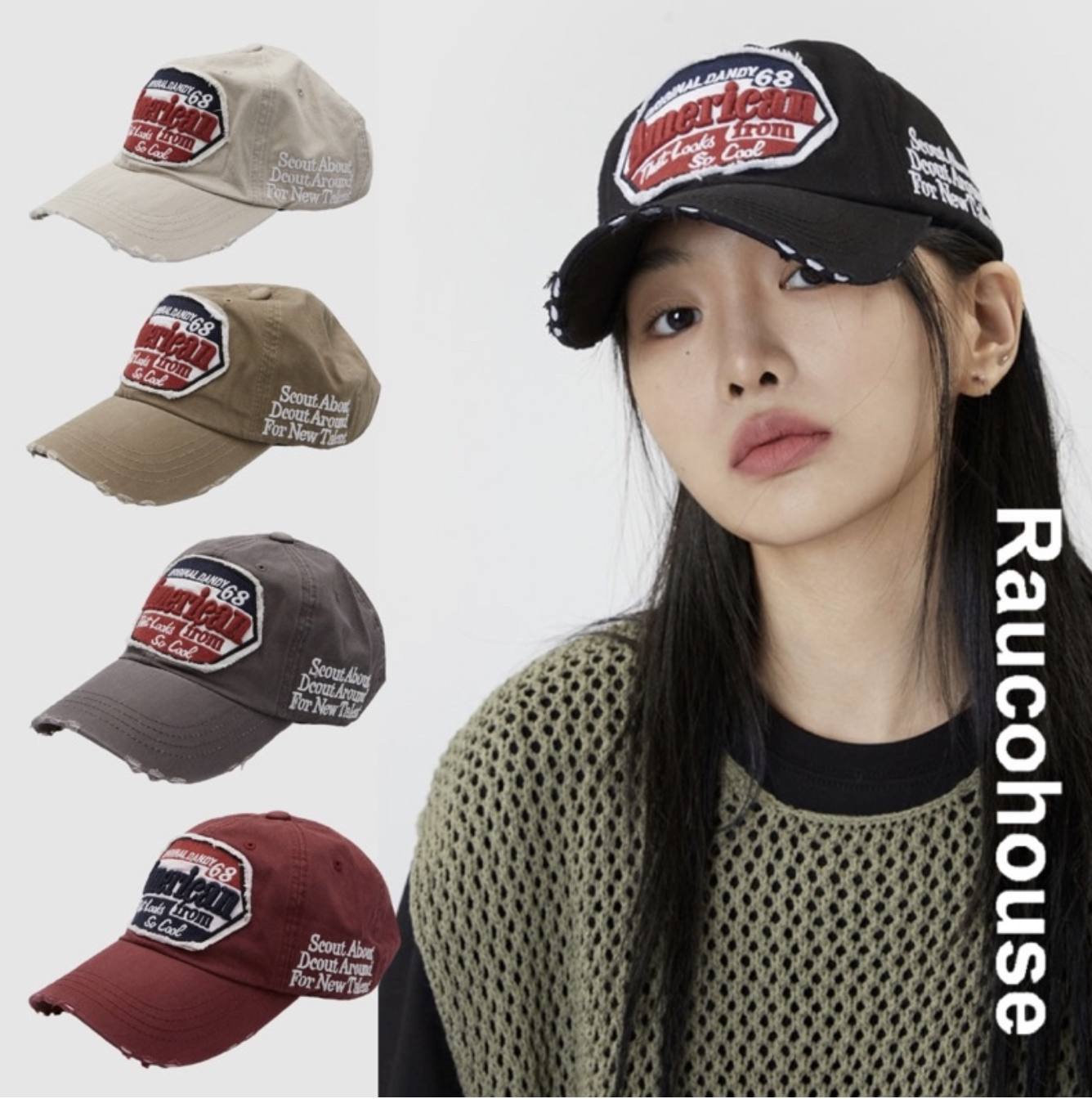 韓國 Raucohouse 仿舊破壞復古卡車老帽