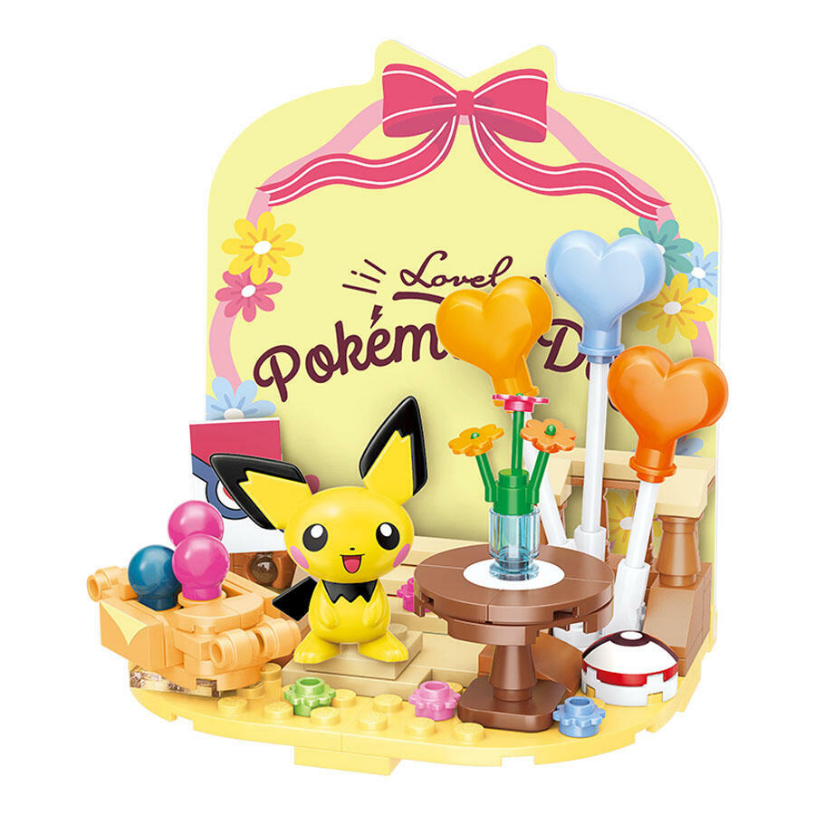 Qman 寵物小精靈小場景積木 比超的甜蜜佈置