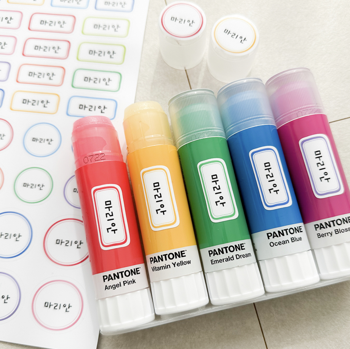 韓國定制 簡單款 防水姓名貼紙 Waterproof Name Stickers (日常用)
