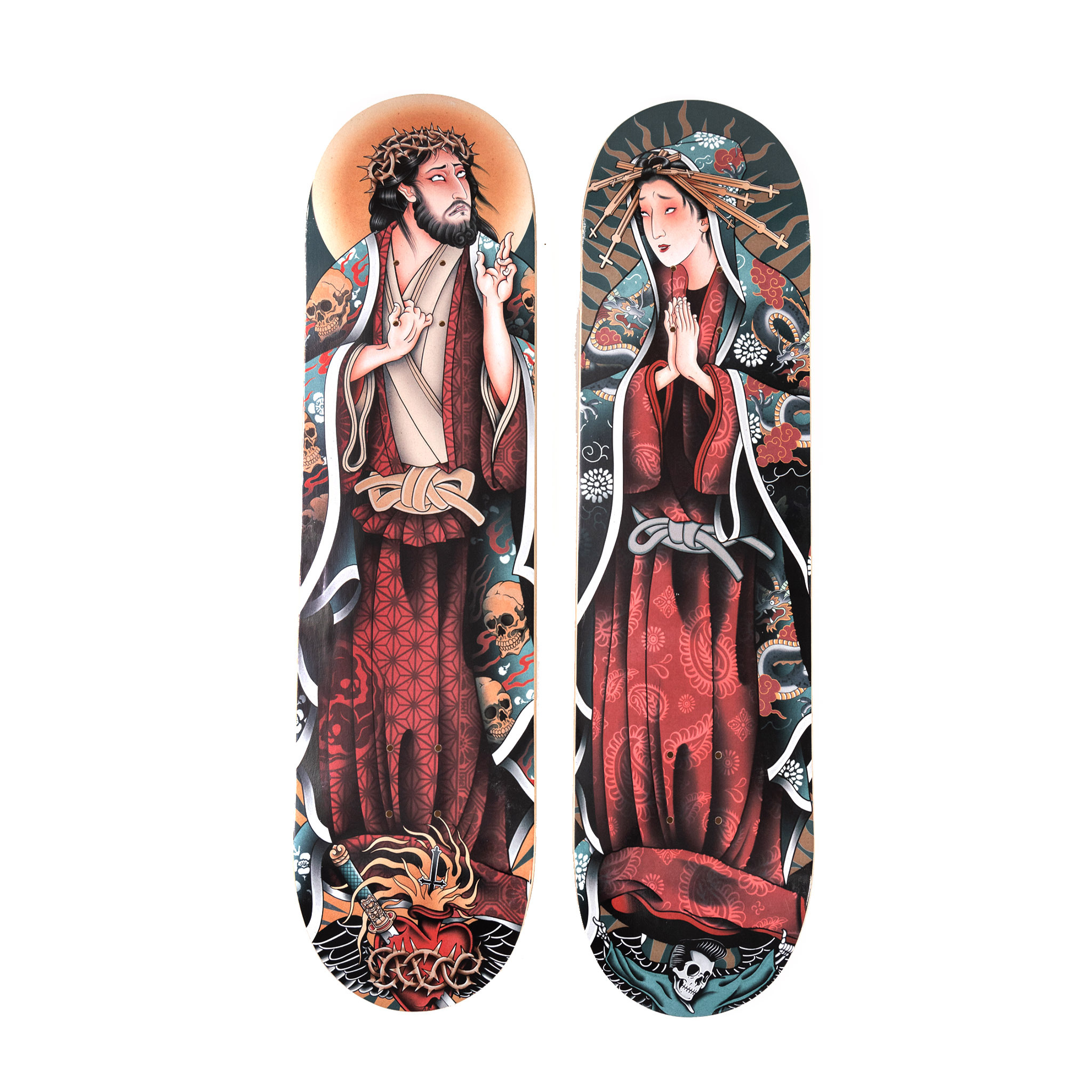 BAD KIDS 惡童 23S/S Ukiyo-e skateboard (一組兩片不拆賣)