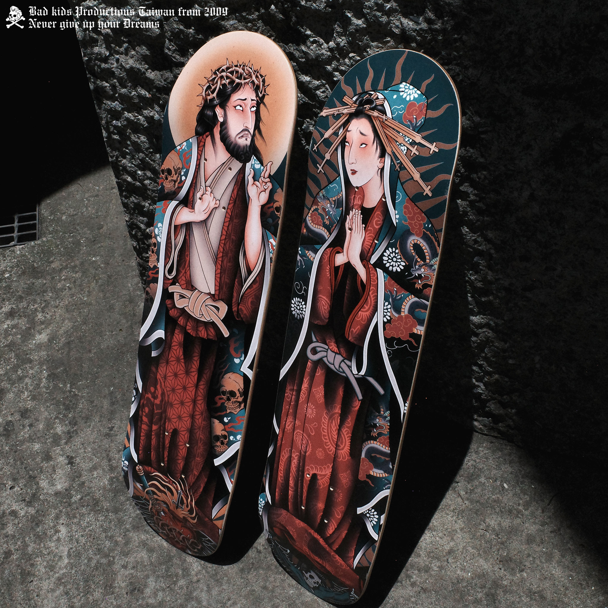 BAD KIDS 惡童 23S/S Ukiyo-e skateboard (一組兩片不拆賣)