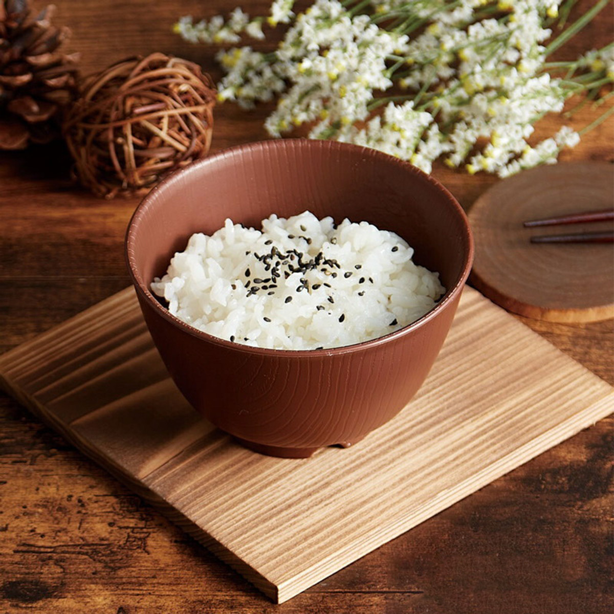 樹脂仿木紋飯碗