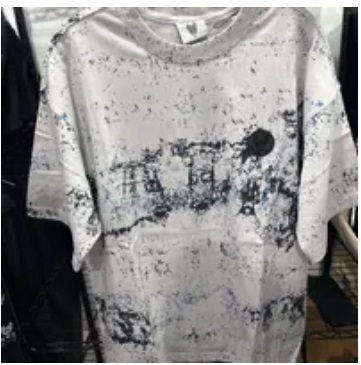 [S] LIFEWORK SPLATTER SHORT SLEEVE T-SHIRT,LIGHT GREY, LW232TS433-1-32 (SLW365)