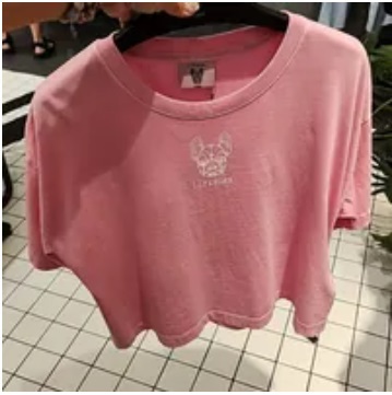 [S] LIFEWORK SMALL RADOG LOGO CROP TOP,PINK, LW232TS812-1-07 (SLW368)