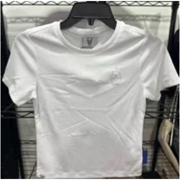 [S] LIFEWORK RIBBED V-NECK LADOG SHORT SLEEVE T-SHIRT,WHITE, LW232TS803-2-00 (SLW370)