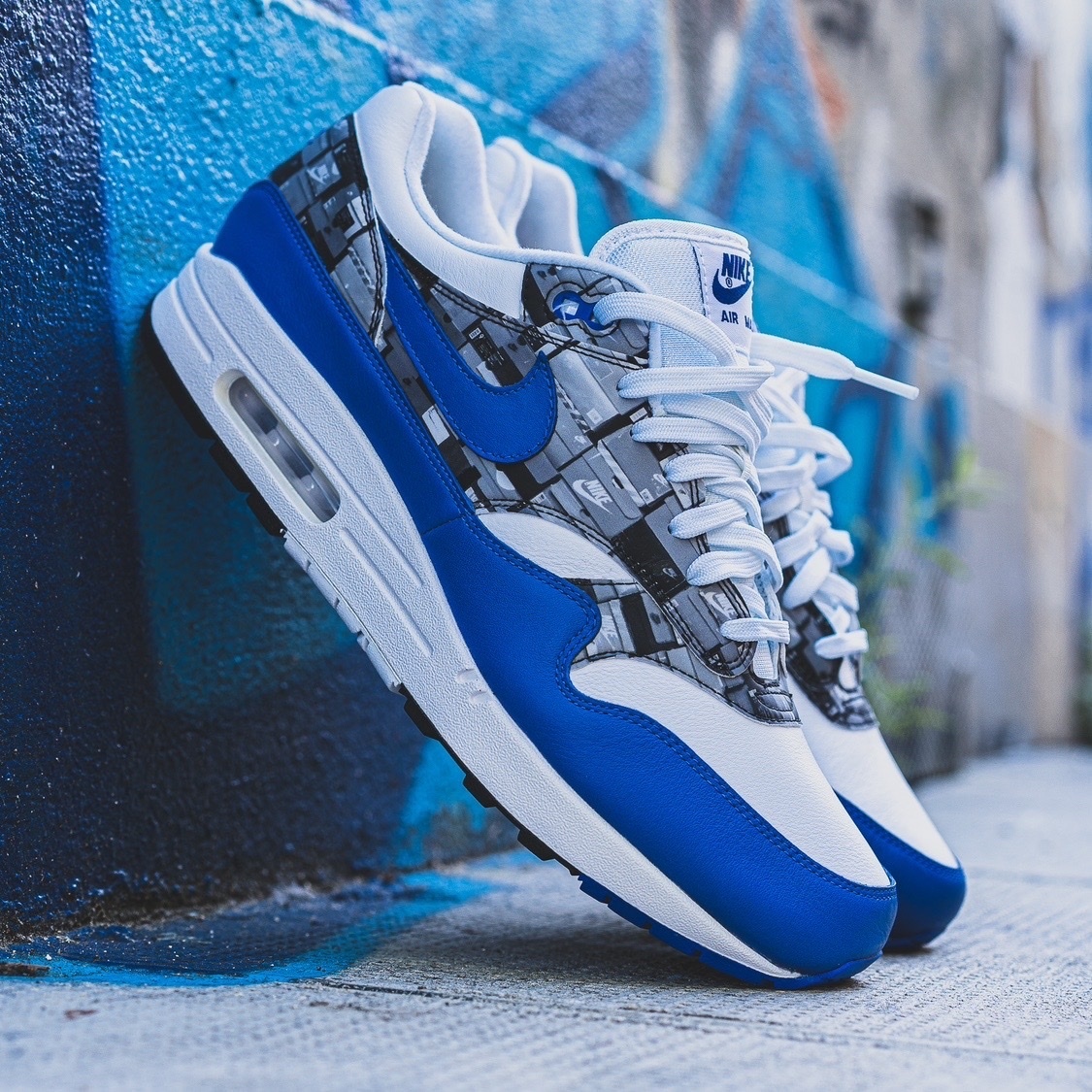 Nike Air Max 1 x Atmos We Love Nike 白藍 寶藍 氣墊 AQ0927-100