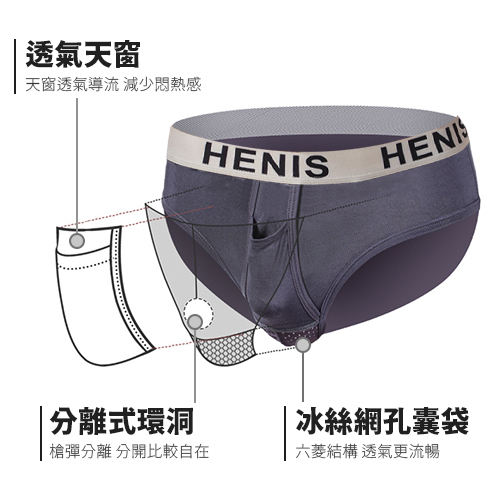 【HENIS】TOP UP一柱勤天槍彈分離三角褲