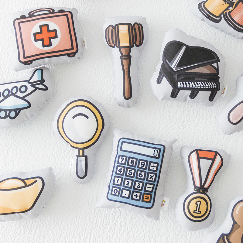 【獨家原創設計】手繪澎澎抓周20件組 | 抓周道具(接單訂製品)