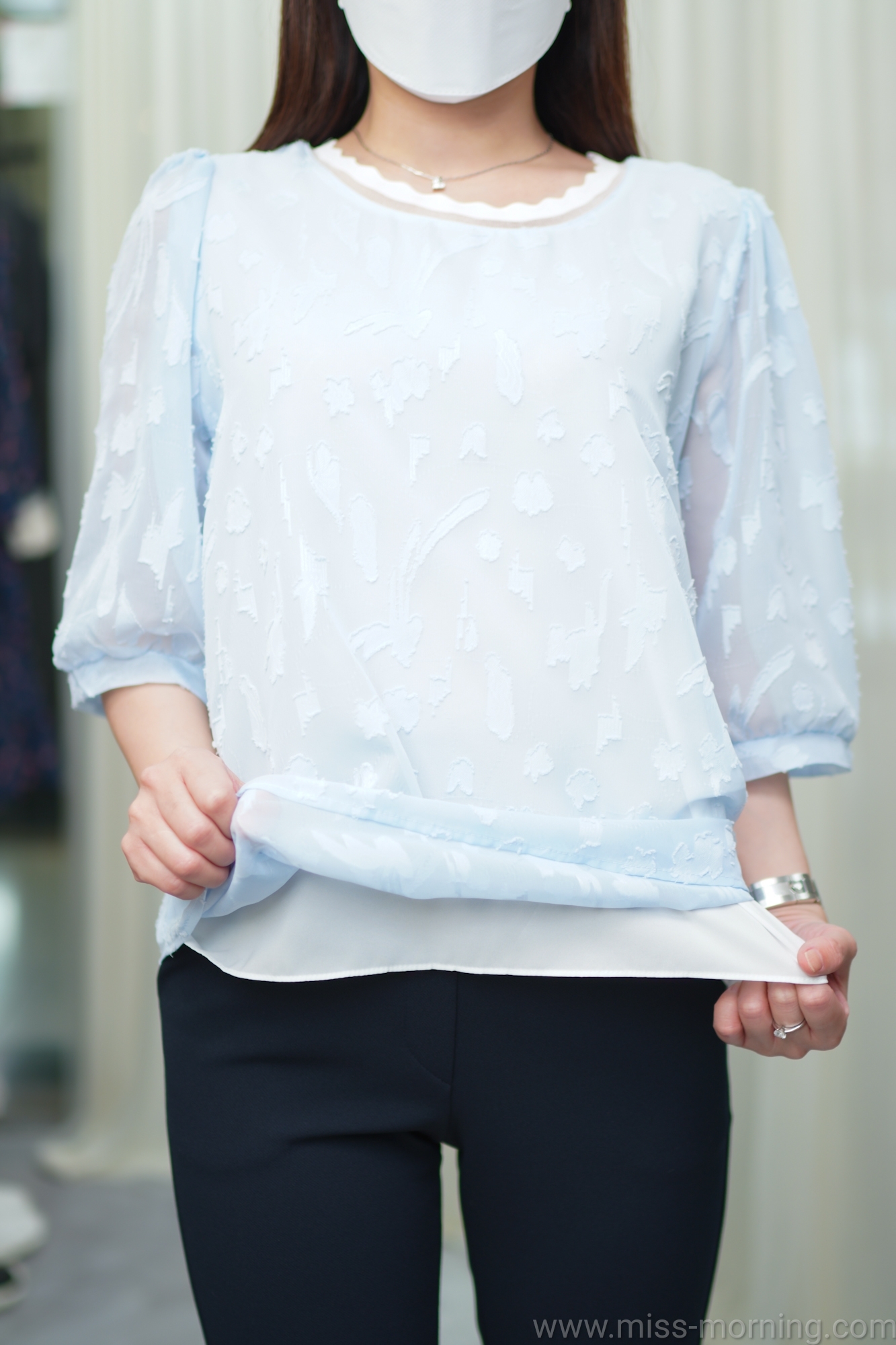 暗花有內里款上衣(13349)