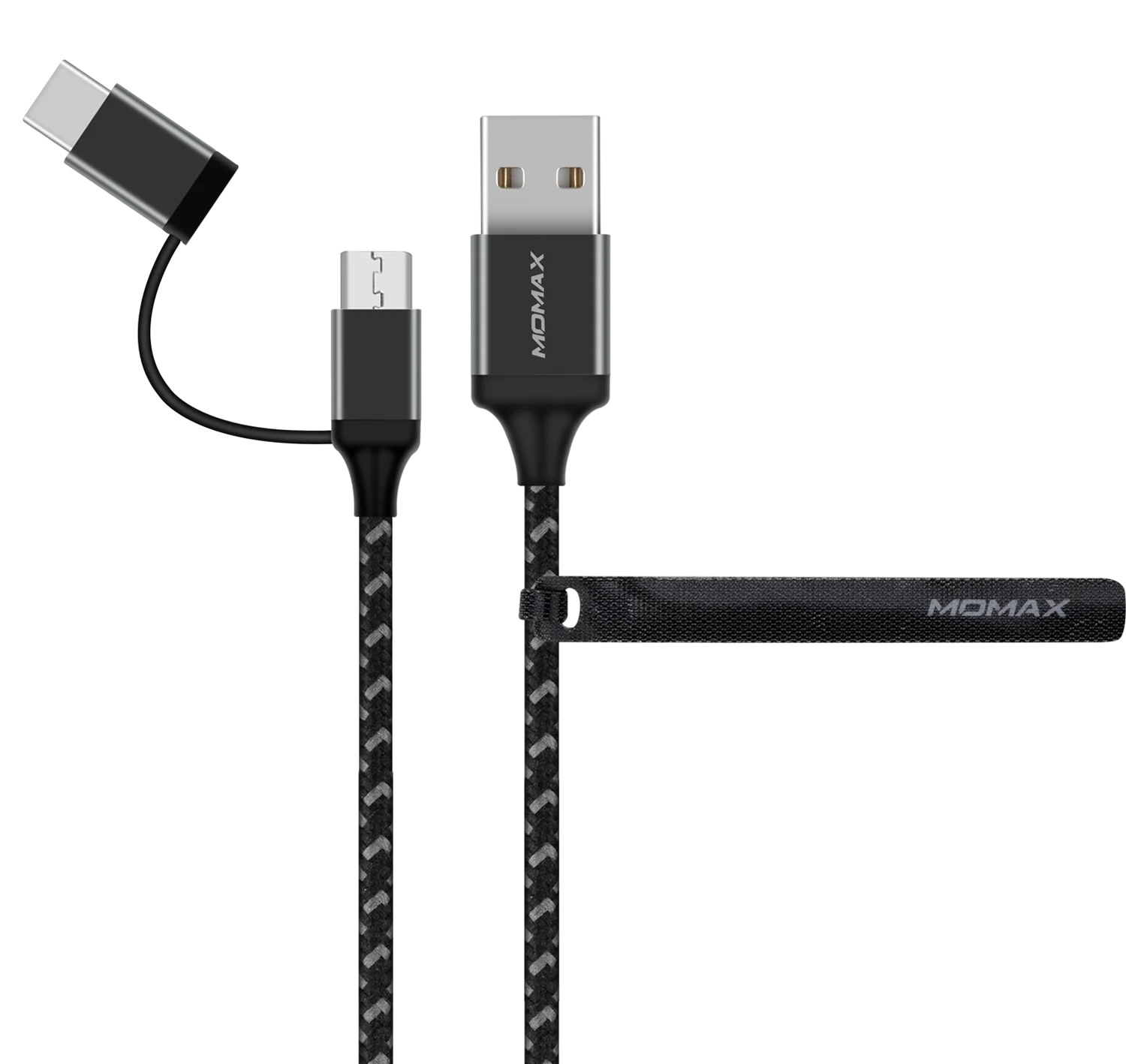 Momax - Zero 2-in-1 USB-C & Micro USB 連接線 Android (1M) DTC11