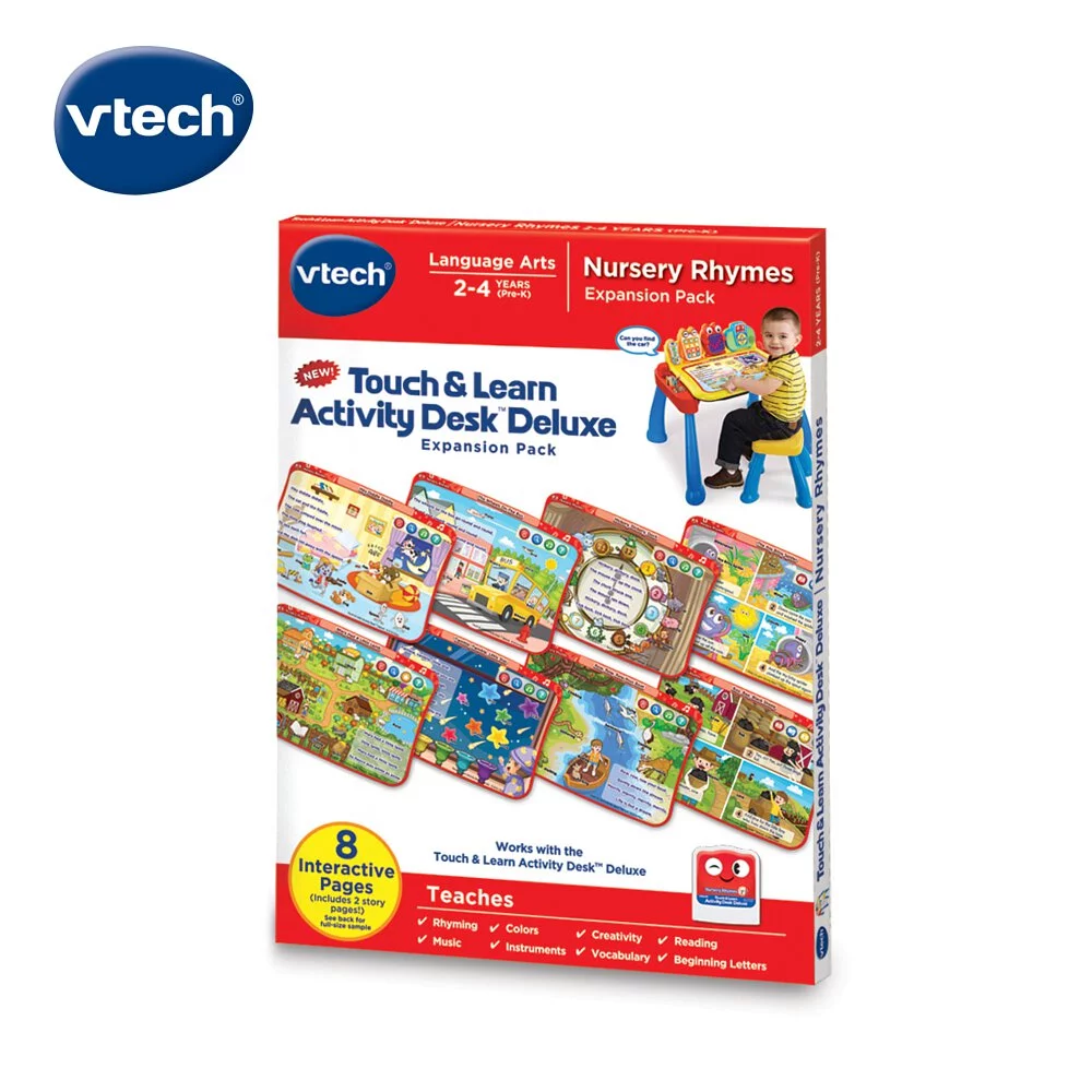 《 英國 Vtech 》 互動學習點讀桌圖鑑套卡組-啟蒙童謠組曲(2-4Y)