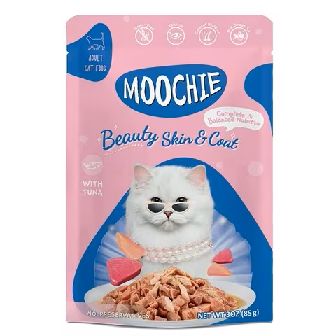 Moochie Beauty Skin & Coat Formula Mince With Tuna Wet Cat Food (70gx12pcs)