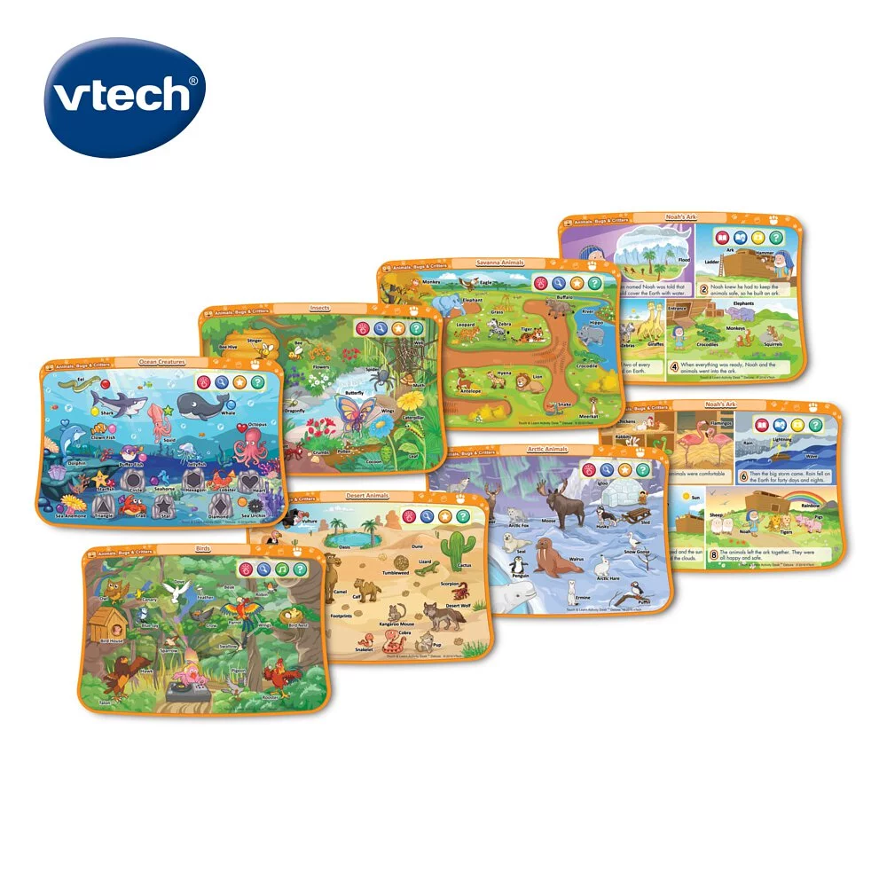 《 英國 Vtech 》 互動學習點讀桌圖鑑套卡組-生物奇觀探索(2-4Y)