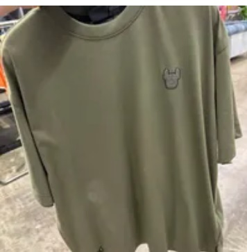 [S] LIFEWORK LETTERING BACK ROUNDE NECK T-SHIRT,KHAKI, LW232TS426-1-21 (SLW385)