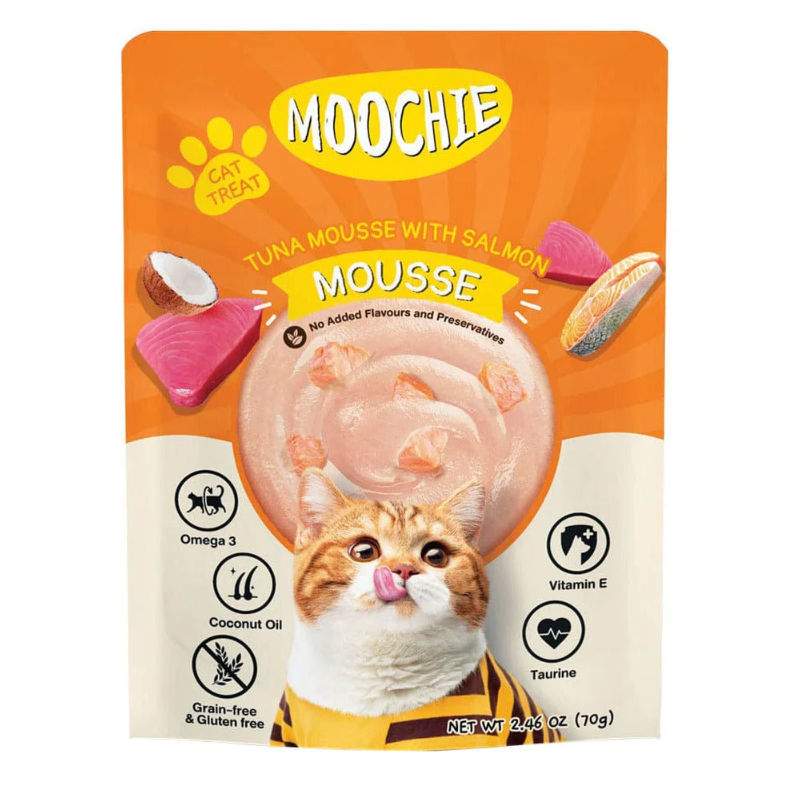 Moochie Tuna Mousse With Salmon Wet Cat Food (70gx12pcs)