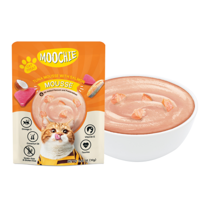 Moochie Tuna Mousse With Salmon Wet Cat Food (70gx12pcs)